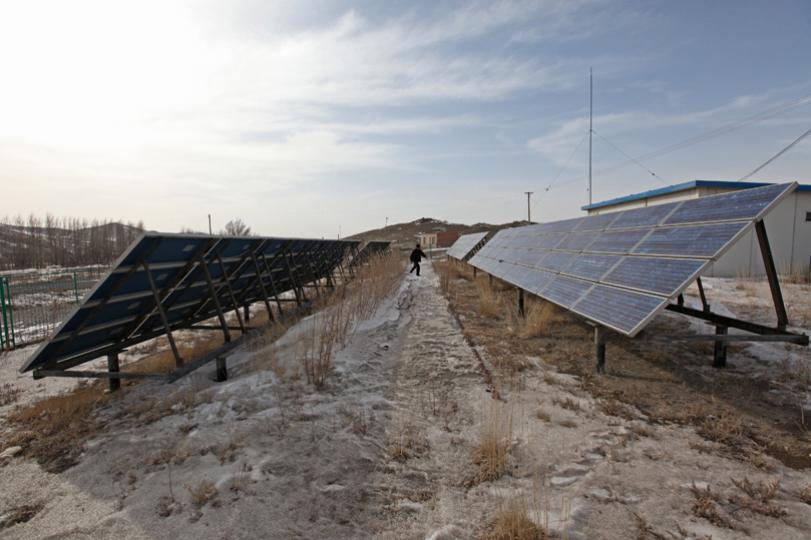 Jijicaozi Village solar panels